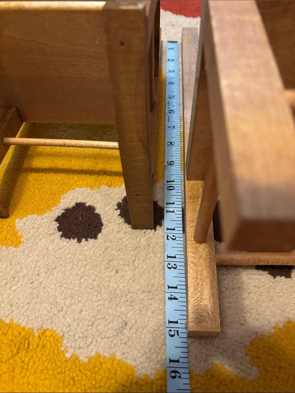 Two Wood doll chairs